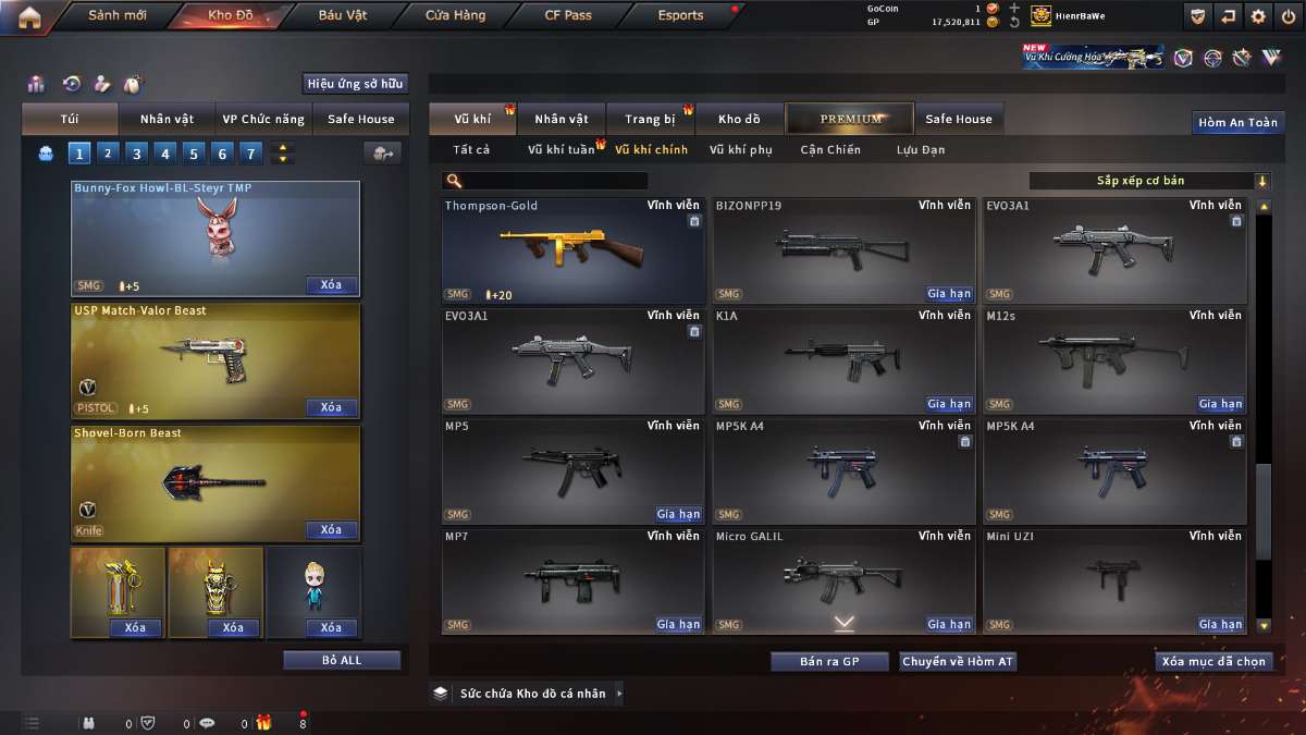 shop acc cf uy tin gia re